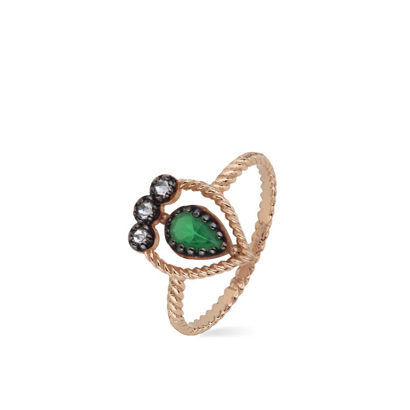 Green Drop Ring