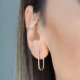 Rhinestone Paper Clip Earrings