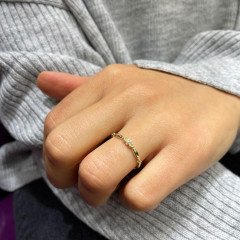 İnce Taşlı Yüzük