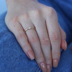 İnce Taşlı Yüzük