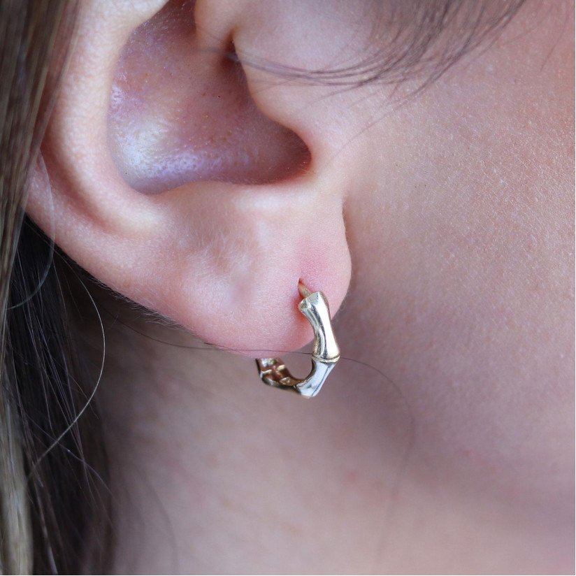 Bone Hoop Earrings