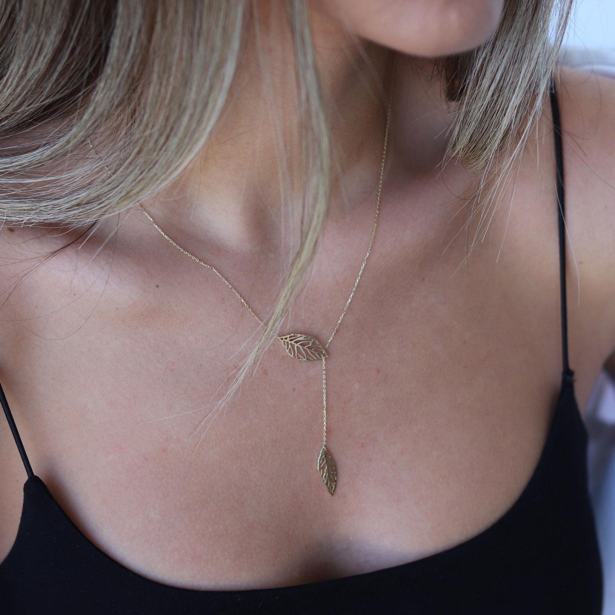 Asansörlü Yaprak Kolye