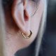 Asymmetrical Pengagon Hoop Earrings