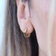Asymmetrical Pengagon Hoop Earrings