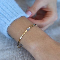 Baget Taşlı Pul Bileklik