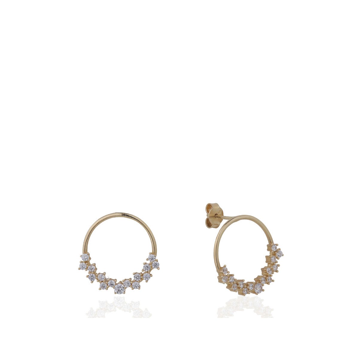 Sıra Taşlı Halka Küpe