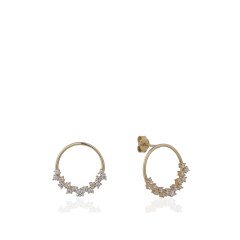 Sıra Taşlı Halka Küpe