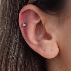 Taşlı Kalp Piercing