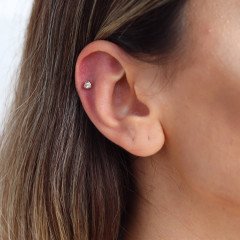 Taşlı Kalp Piercing