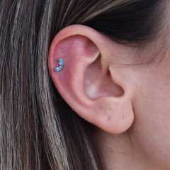 Renkli Taşlı Piercing