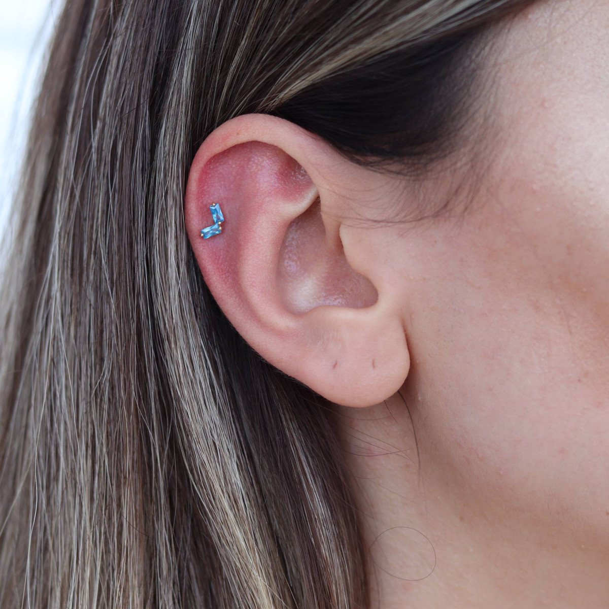 Renkli Taşlı Piercing