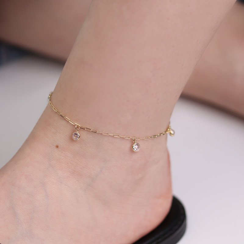 Row Stone Anklet