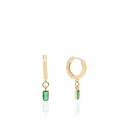 Yeşil Taşlı Küpe