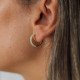 Stone Hoop Earrings
