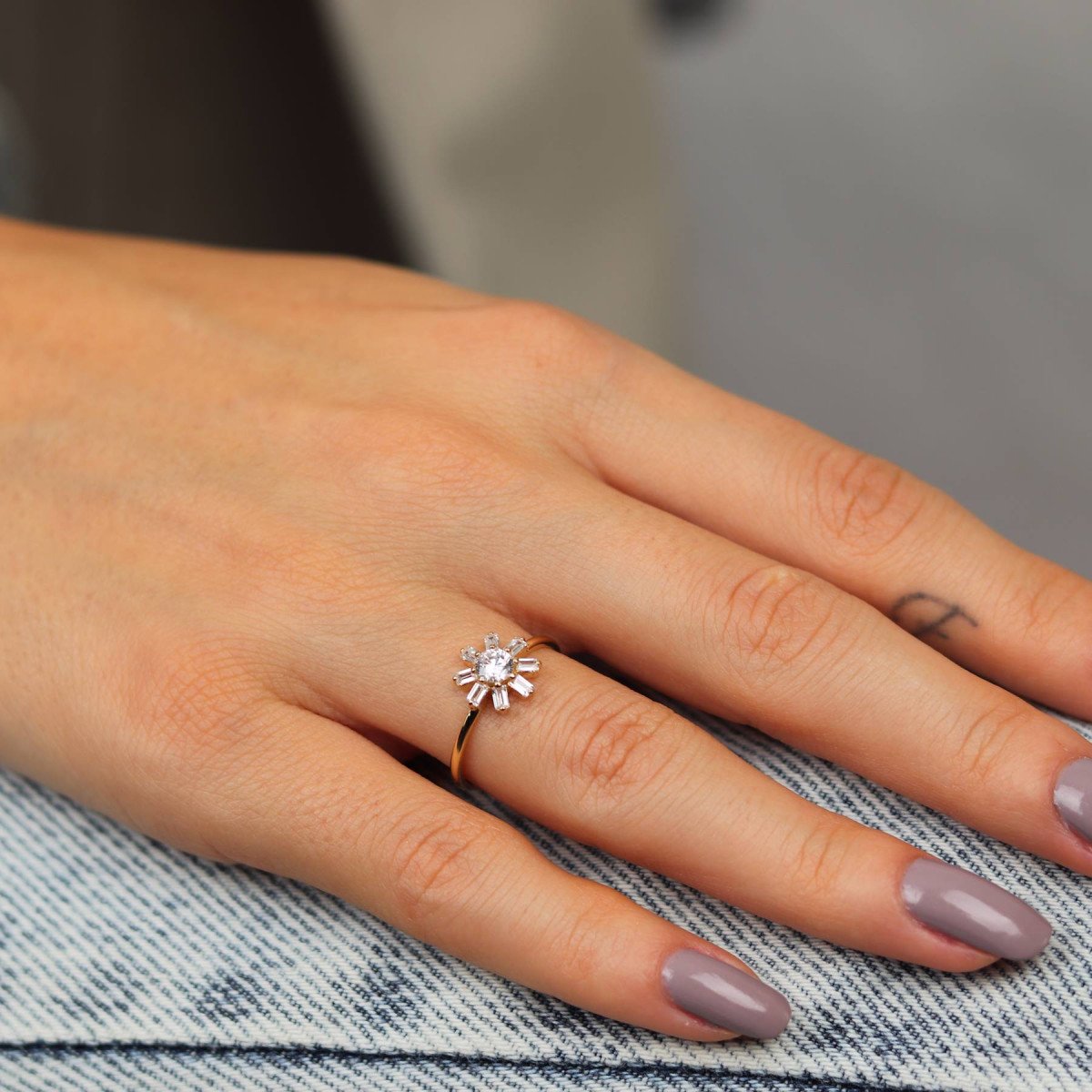 Baget Çiçek Yüzük