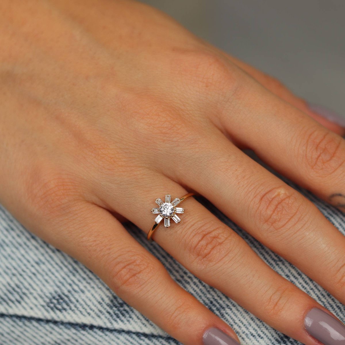 Baget Çiçek Yüzük