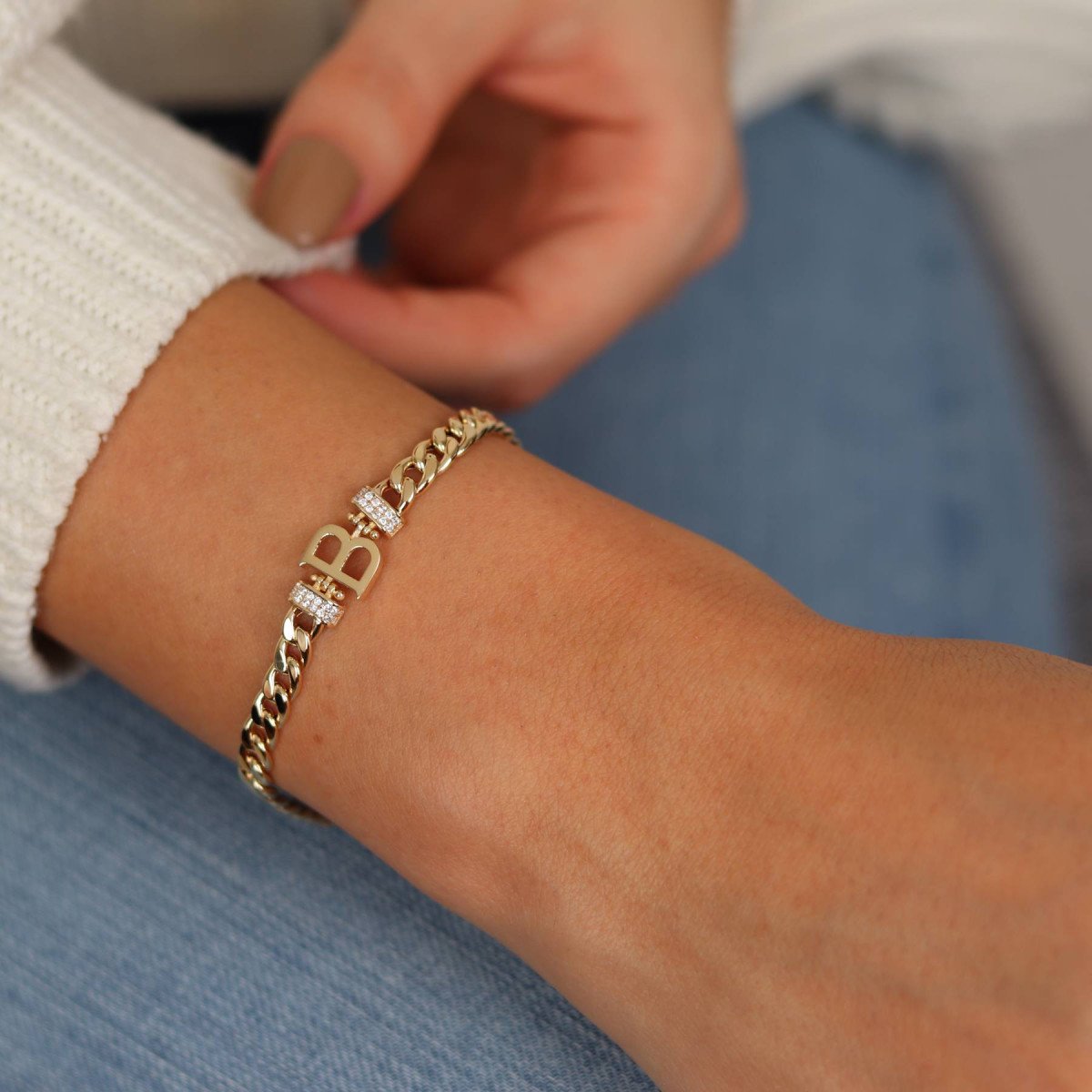 Taşlı Harf Bileklik