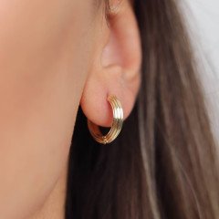 Çizgili Halka Küpe 