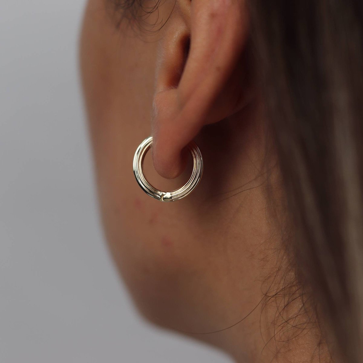 Çizgili Halka Küpe 