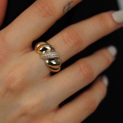 Taşlı İri Midye Yüzük