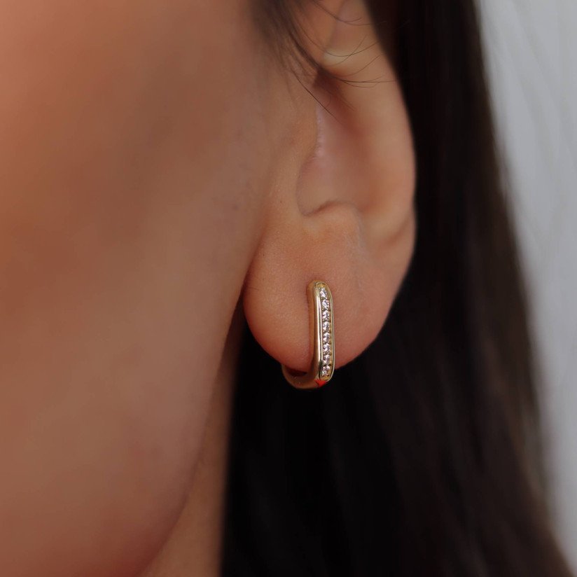 Stone Paper Clip Earrings
