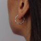 Thin Patterned Hoop Earrings M