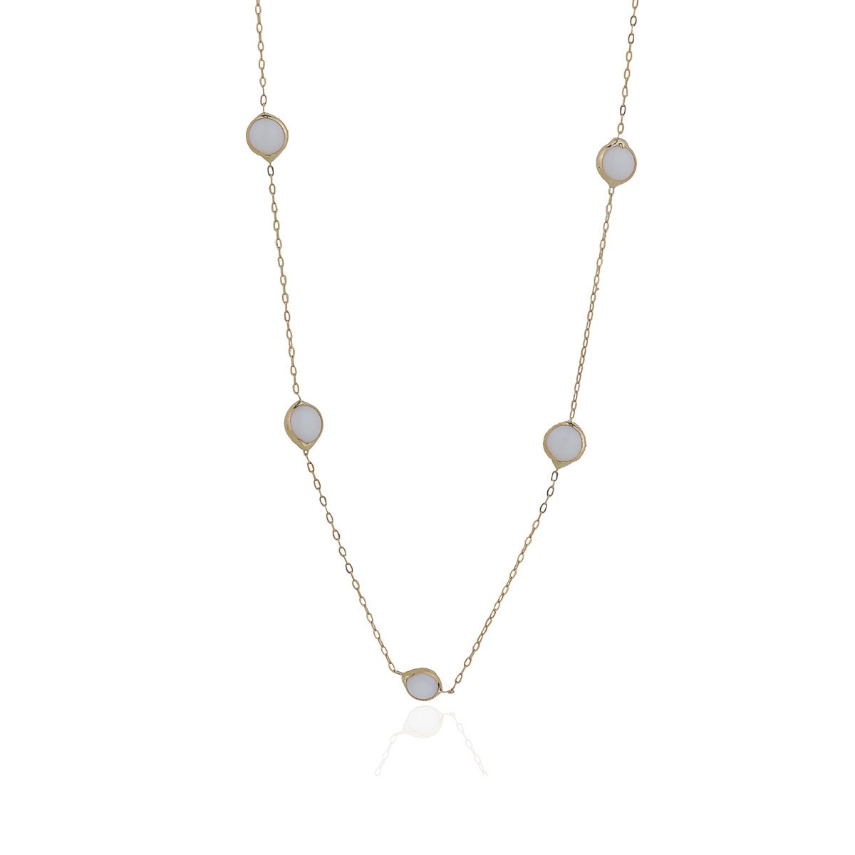 Sıralı Mini Beyaz Kolye