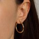 Stone Detail Hoop Earrings L