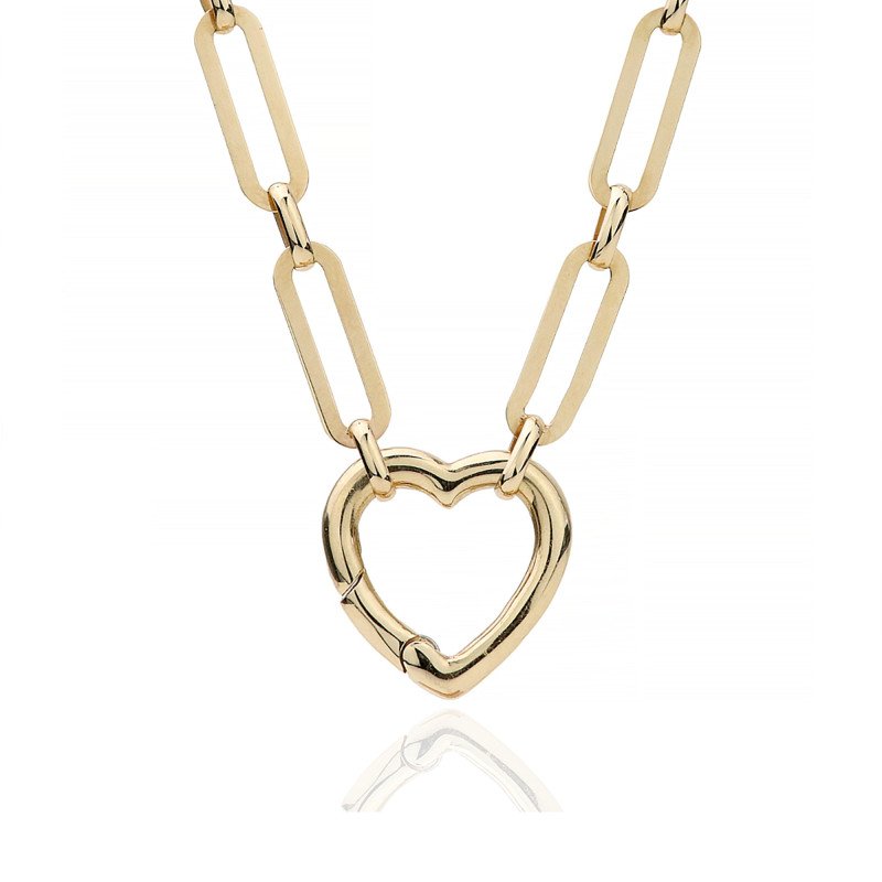 Heart Paper Clip Necklace