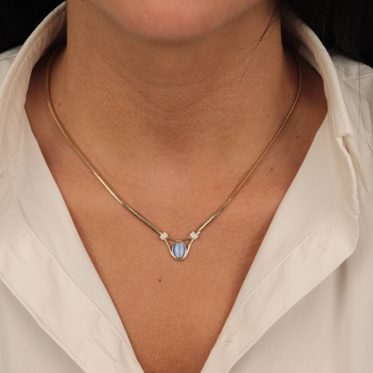 Turkuaz Balık Sırtı Kolye