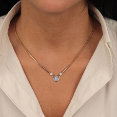 Turkuaz Balık Sırtı Kolye