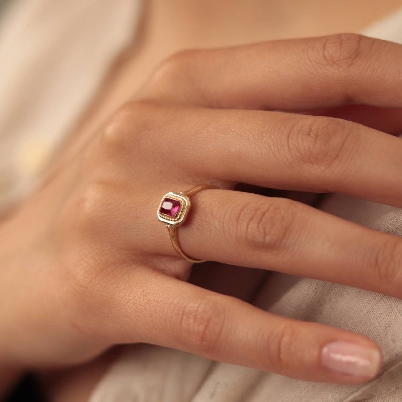 Pink Stone Ring