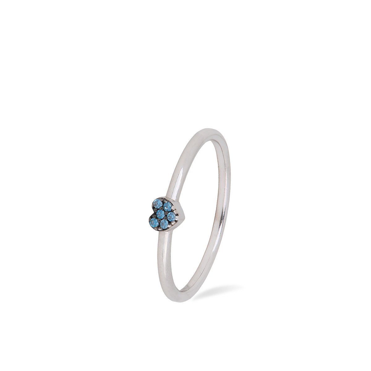 Mini Mavi Kalp Yüzük