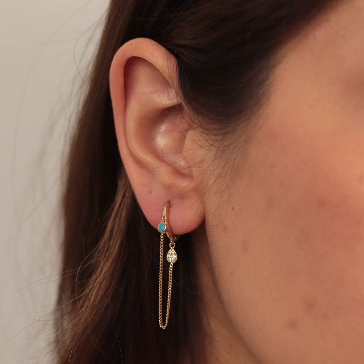 Zincir Sallantılı Küpe