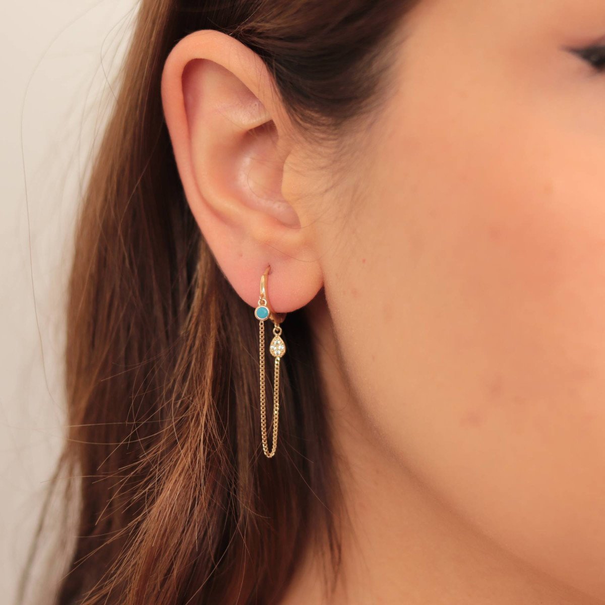 Zincir Sallantılı Küpe