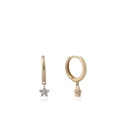 Papatya Sallantılı Küpe