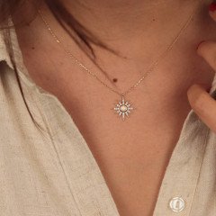 Opal Kuzey Yıldızı Kolye