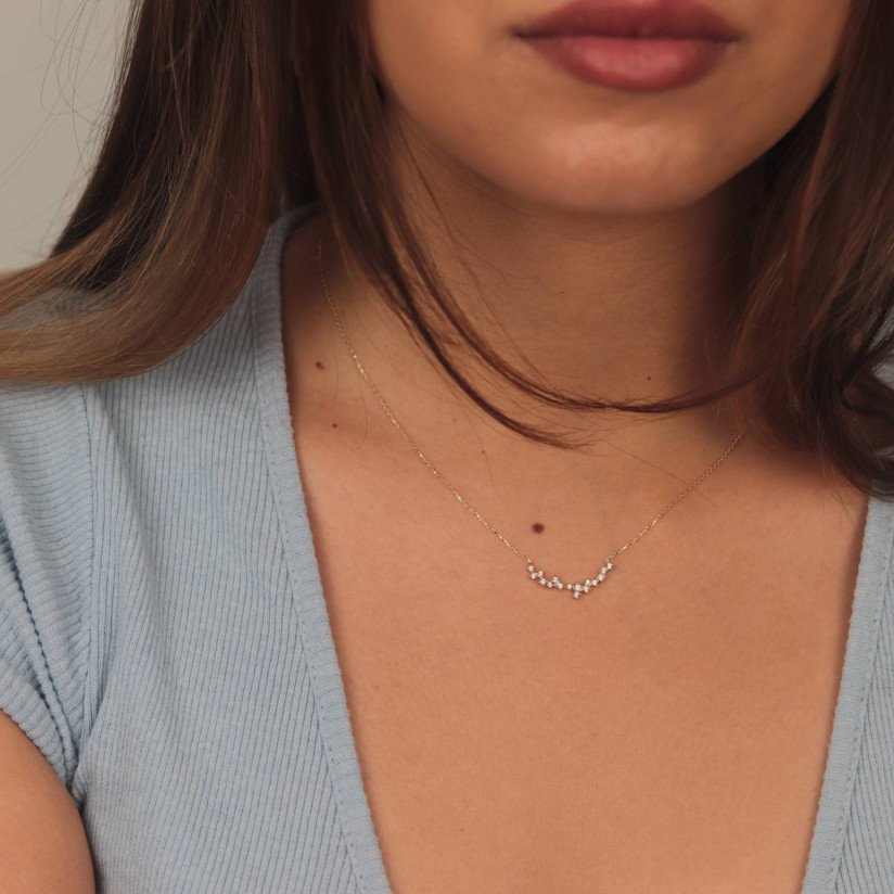 Row Gemstone Necklace