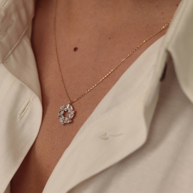 Baguette Ring Necklace