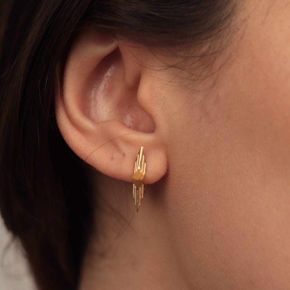 Çizgili Yıldız Küpe