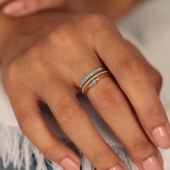 Mini Firuze Trio Yüzük