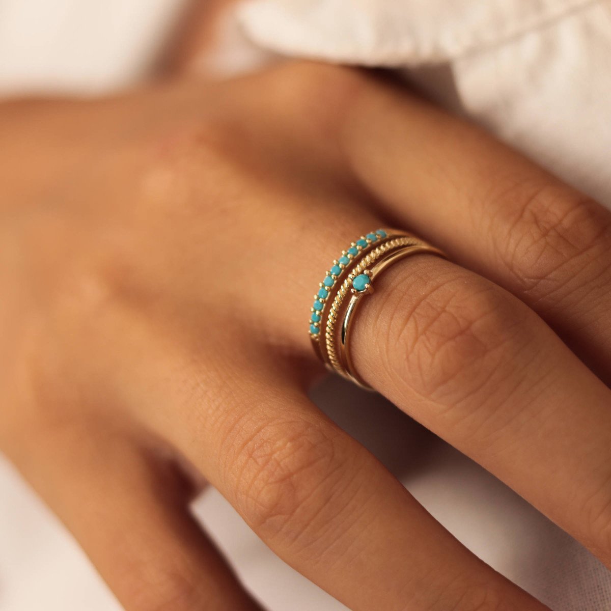 Mini Firuze Trio Yüzük