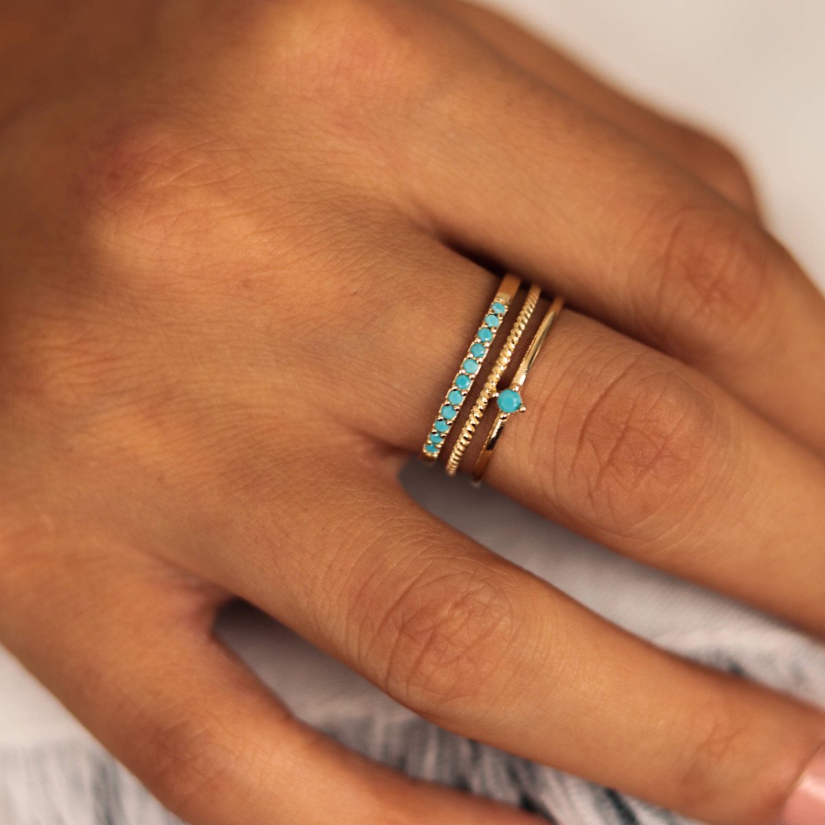 Mini Firuze Trio Yüzük