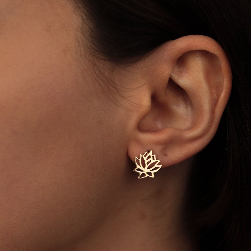 Lotus Screw Earrings