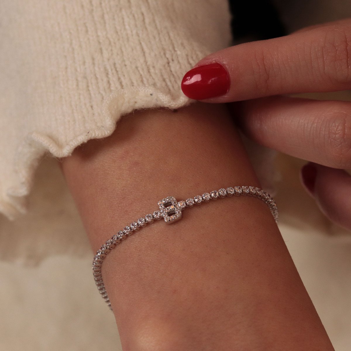 Taşlı Harf Bileklik