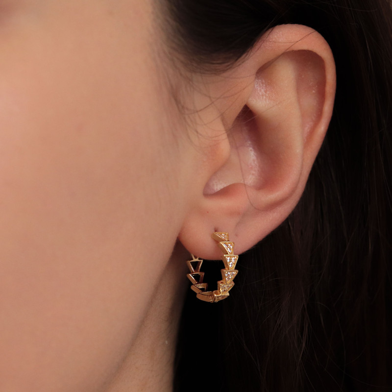 Sıralı Üçgen Halka Küpe