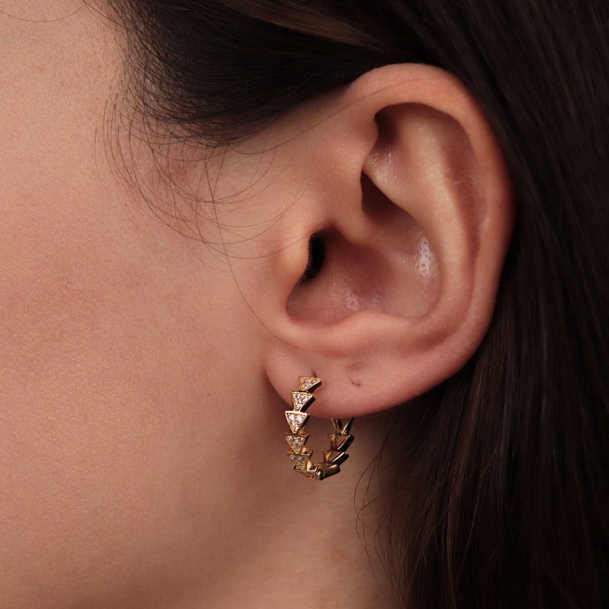 Sıralı Üçgen Halka Küpe