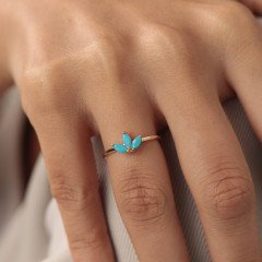 Firuze Lotus Yüzük