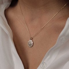 Taşlı Sekizgen Kolye