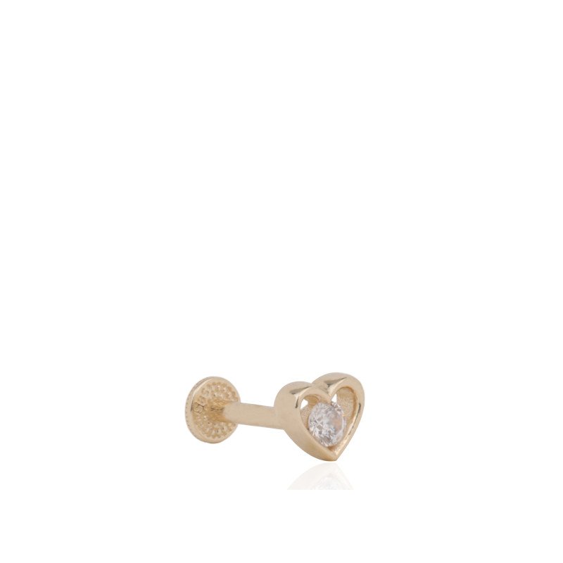 Taşlı Kalp Piercing 